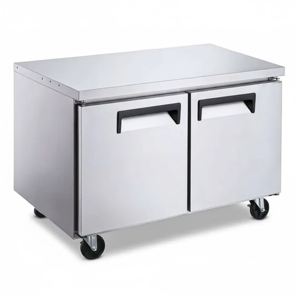 CoolEdge Series 48" Undercounter Refrigerator, 2 Solid Doors, Stainless Steel