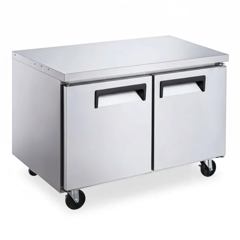 CoolEdge Series 60" Undercounter Refrigerator, 2 Solid Doors, Stainless Steel