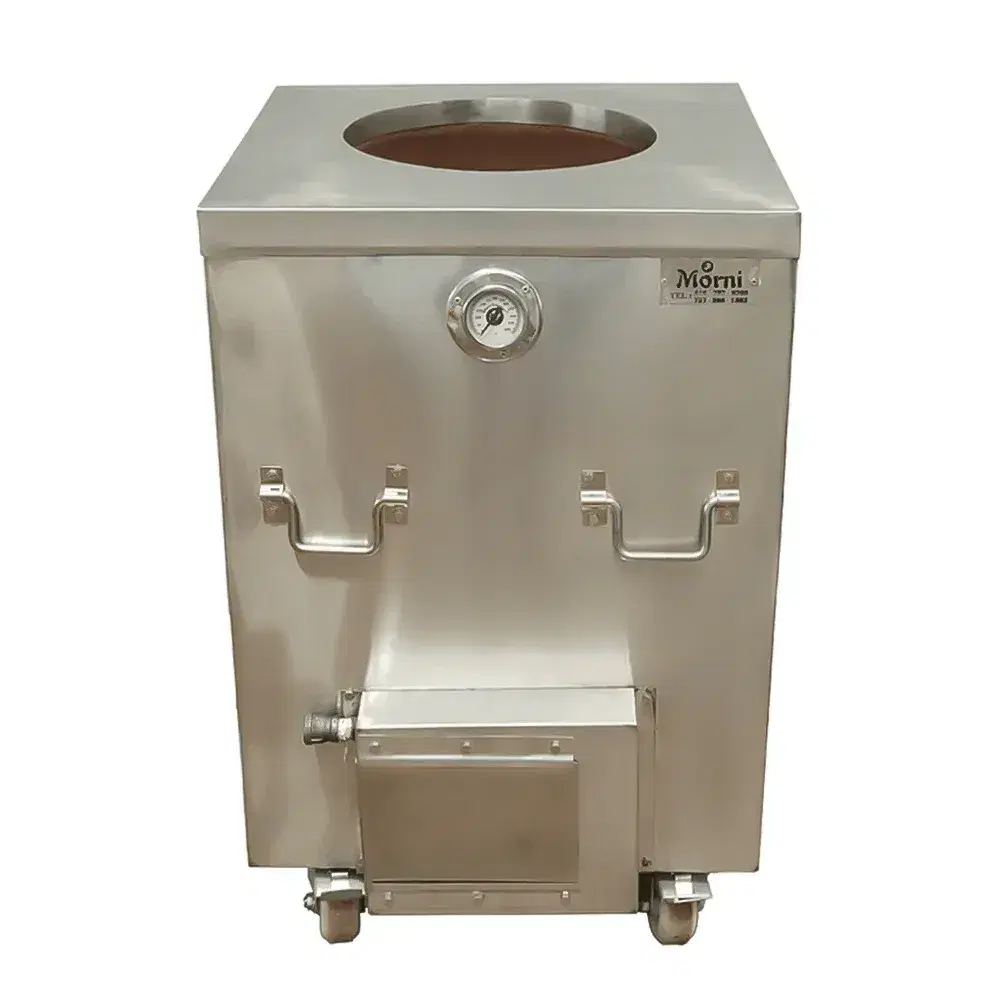 Tandoor Morni CS02 24" x 24" Clay Tandoor Oven, Stainless Steel, Convertible - 100,000 BTU