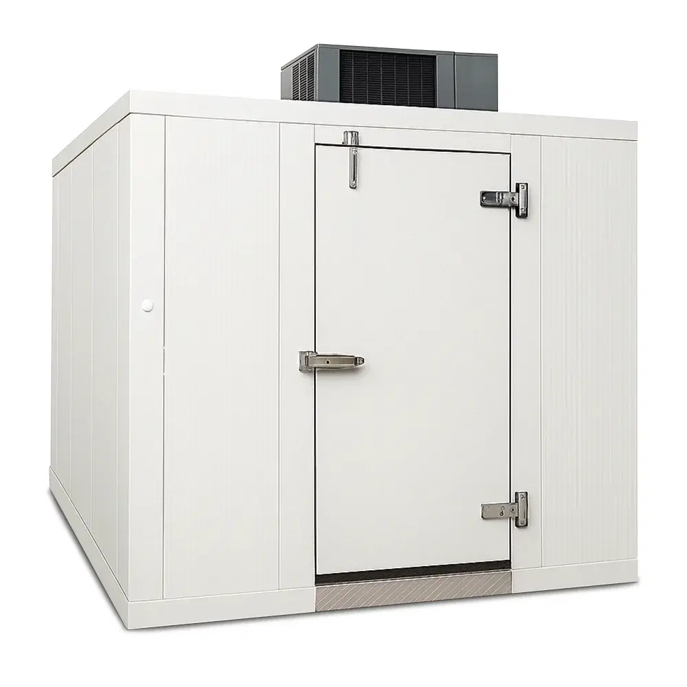 PolarBox Series 10' x 10' Quick Ship Walk-In Cooler With Floor & Top Mounted Refrigeration