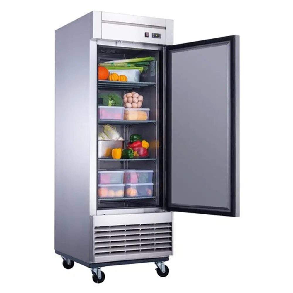 Dukers D28R 28" Reach-In Refrigerator, 1 Section, Stainless Steel, 5 Year Compressor Warranty
