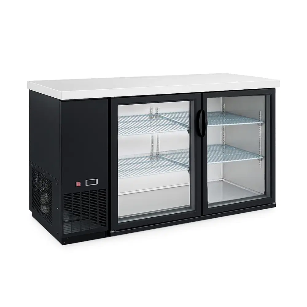 Dukers DBB48-H2 50" Back Bar Cooler, 2 Swing Glass Doors, 5 Year Compressor Warranty