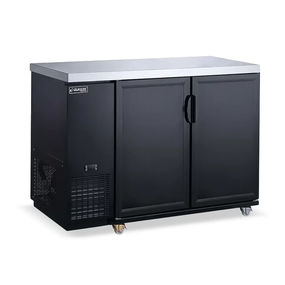 Dukers DBB48-M2 50" Back Bar Cooler, 2 Swing Solid Doors, 3 Year Warranty