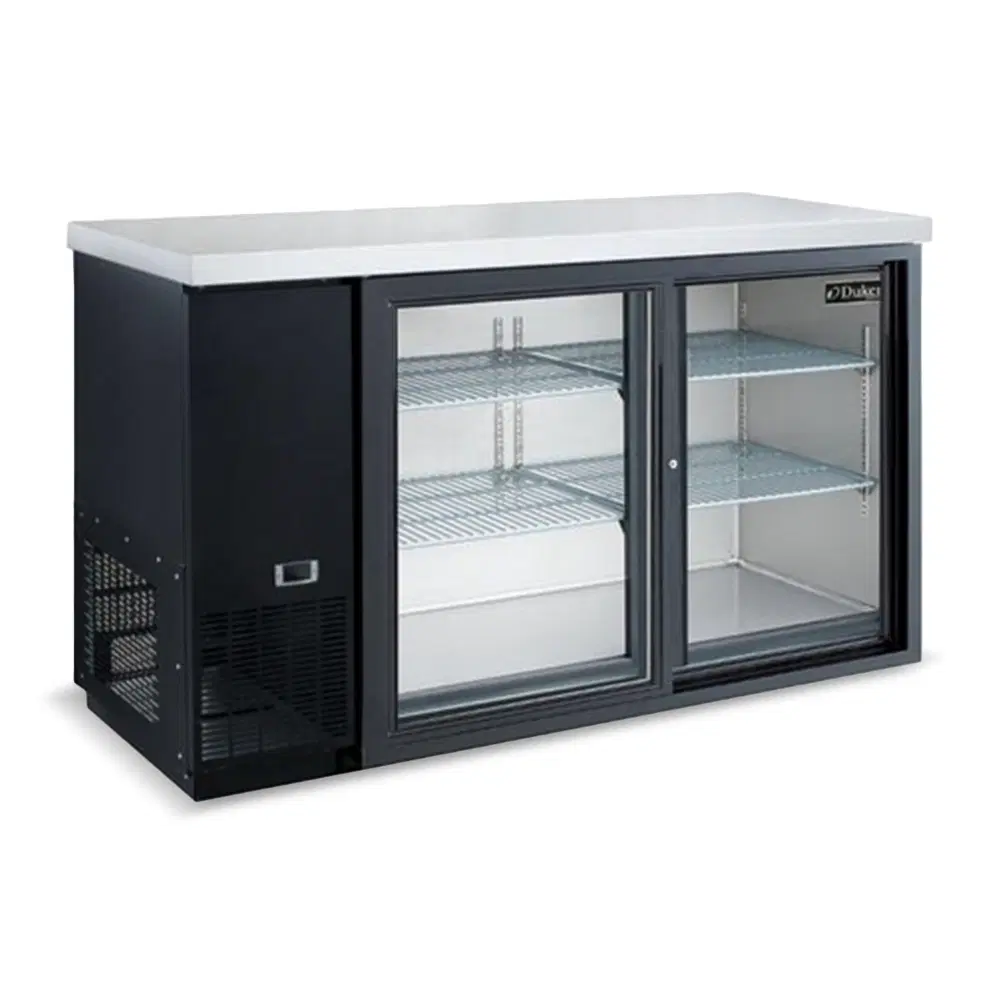 Dukers DBB60-S2 60" Back Bar Cooler, 2 Sliding Glass Doors, 5 Year Compressor Warranty