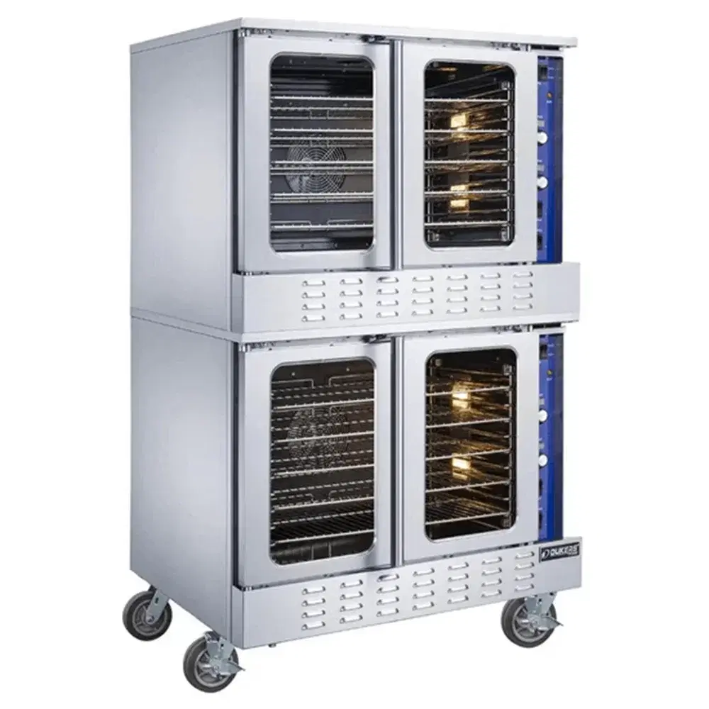Dukers DCCOG2 38" Double Convection Oven, 5 Burners, 108,000 BTU, Convertible, 1 Year Warranty