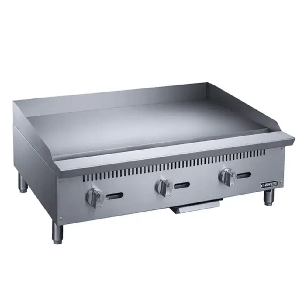 Dukers DCGM36 36" Commercial Gas Griddle, 3 Burners, 90,000 BTU, Convertible, 1 Year Warranty