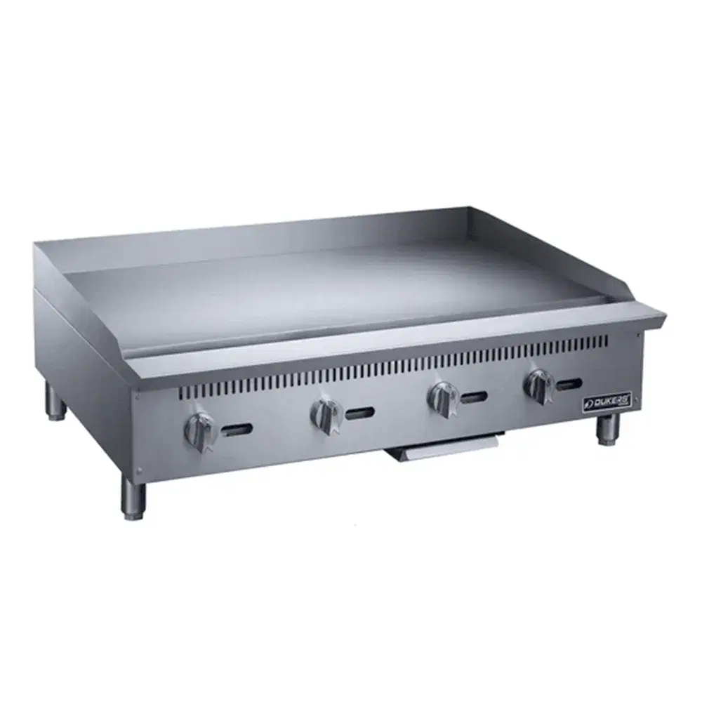 Dukers DCGM48 48" Commercial Gas Griddle, 4 Burners, 120,000 BTU, Convertible, 1 Year Warranty