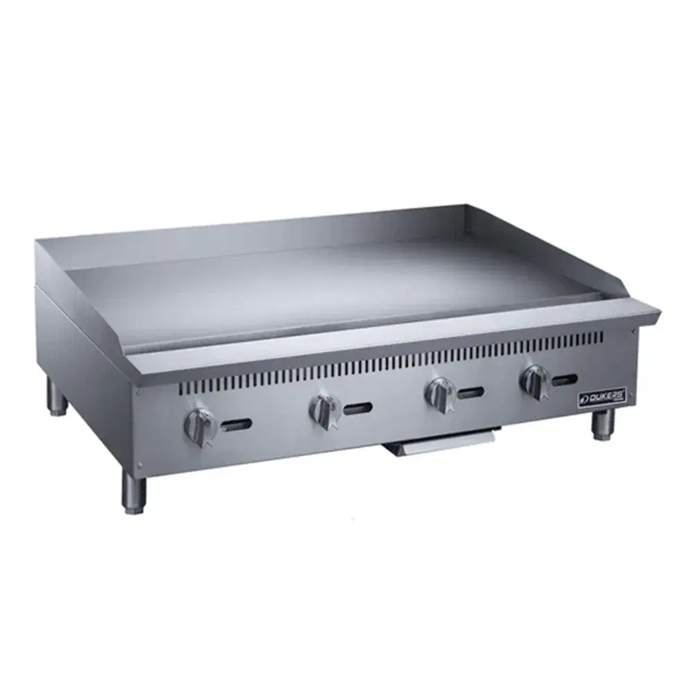 Dukers DCGMA48 48" Commercial Gas Griddle, 4 Burners, 120,000 BTU, Convertible, 1 Year Warranty