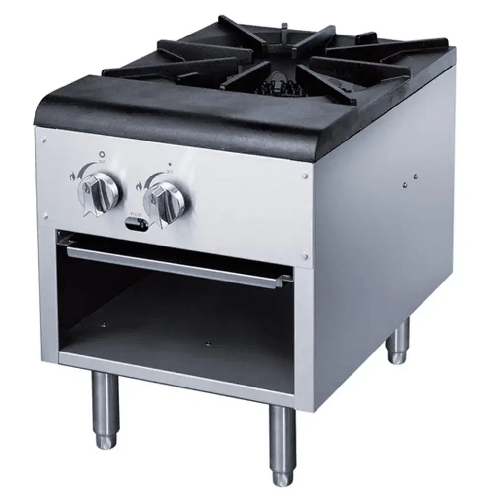 Dukers DCSPA1 18" Stock Pot Range, 2 Burners, 80,000 BTU, Convertible, 1 Year Warranty