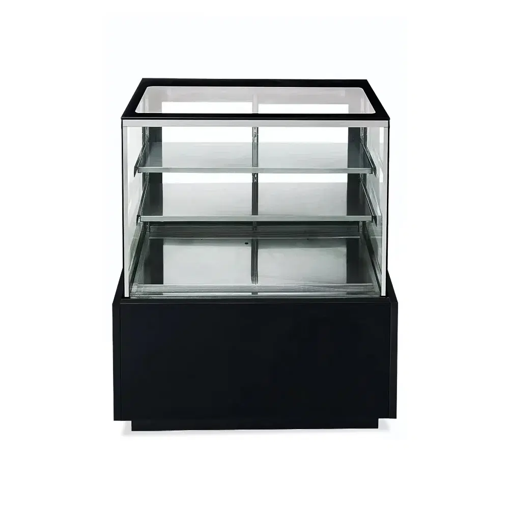 Dukers DDM36R 36" Refrigerated Bakery Case with Straight Glass, 3 Levels, 5 Year Compressor Warranty