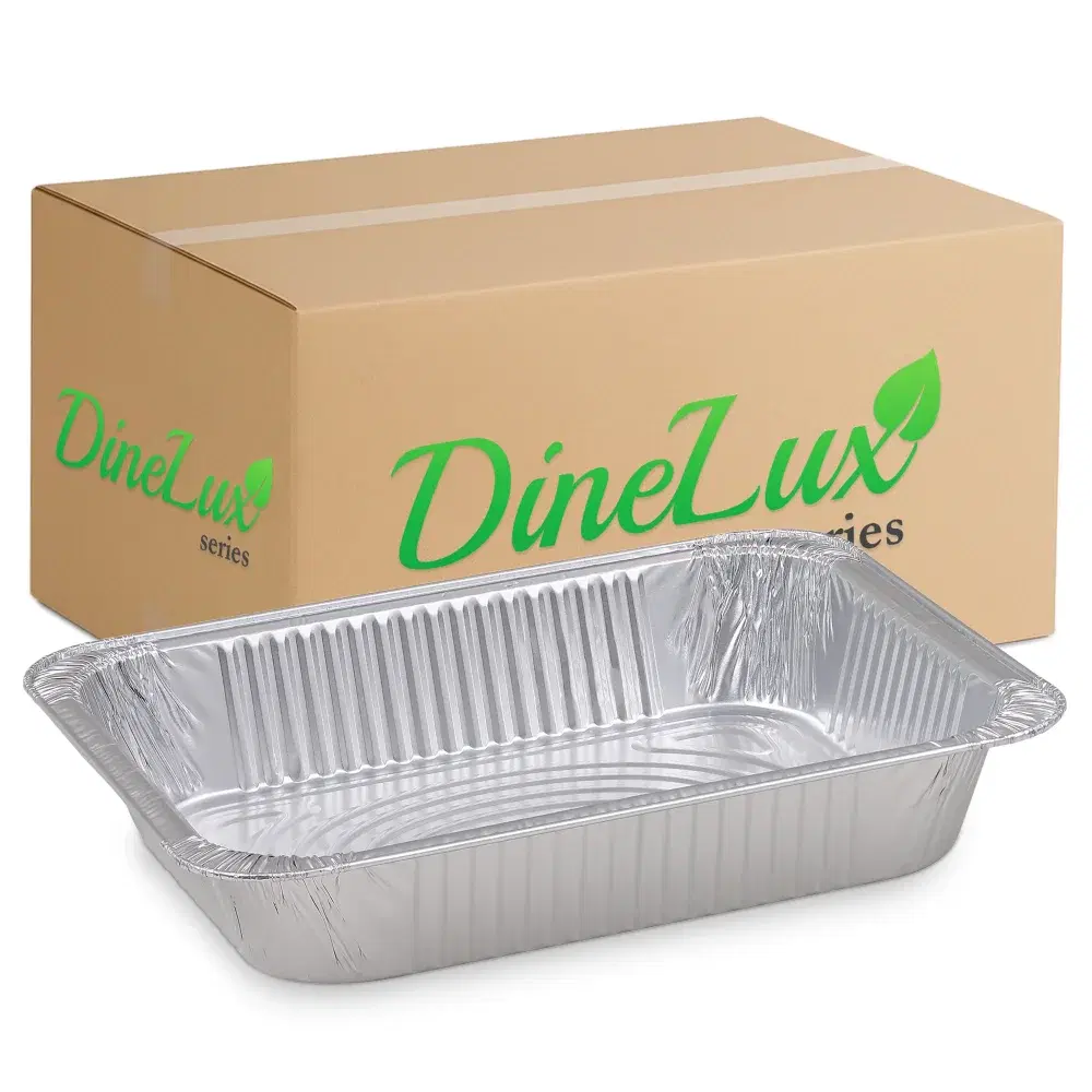 Dinelux Series Half Size Foil Steam Table Pan, 2.48" Deep, 100 Pans/Case