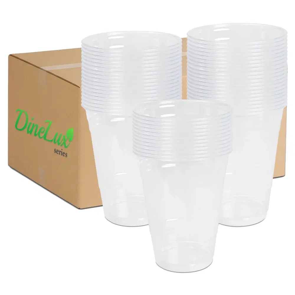 Dinelux Series 16 oz PET Plastic Cold Cup, Clear, 1000/Case