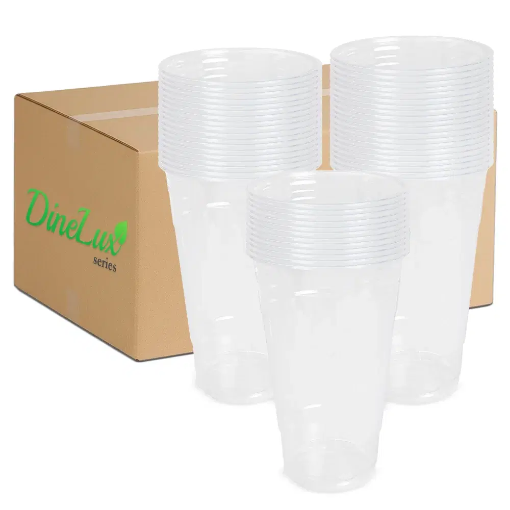 Dinelux Series 24 oz PET Plastic Cold Cup, Clear, 600/Case