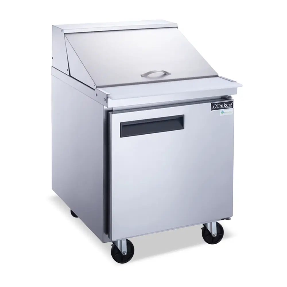 Dukers DSP29-12M-S1 29" Mega Top Sandwich and Salad Prep Table, Holds 12 Pans, 5 Year Compressor Warranty