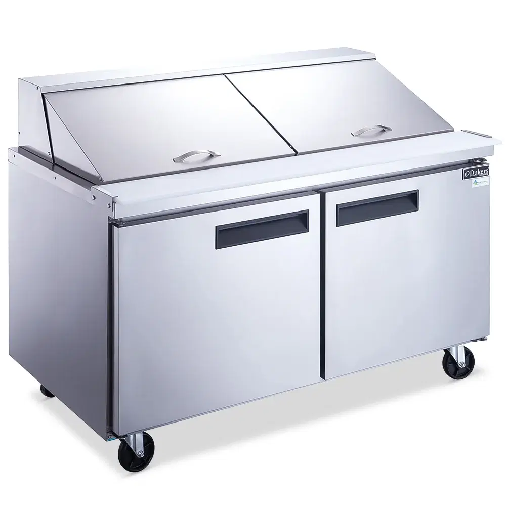 Dukers DSP60-24M-S2 60" Mega Top Sandwich and Salad Prep Table, Holds 24 Pans, 5 Year Compressor Warranty