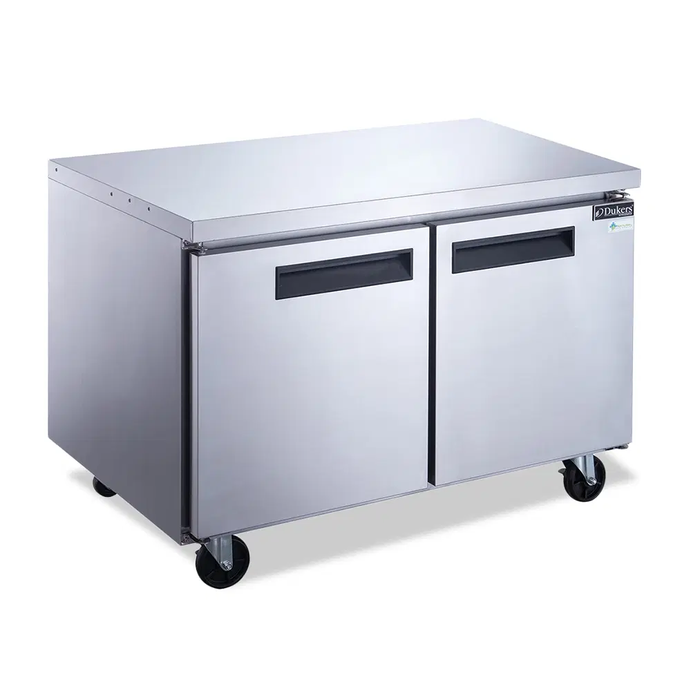 Dukers DUC48F 48" Undercounter Freezer, 2 Doors, Stainless Steel, 5 Year Compressor Warranty