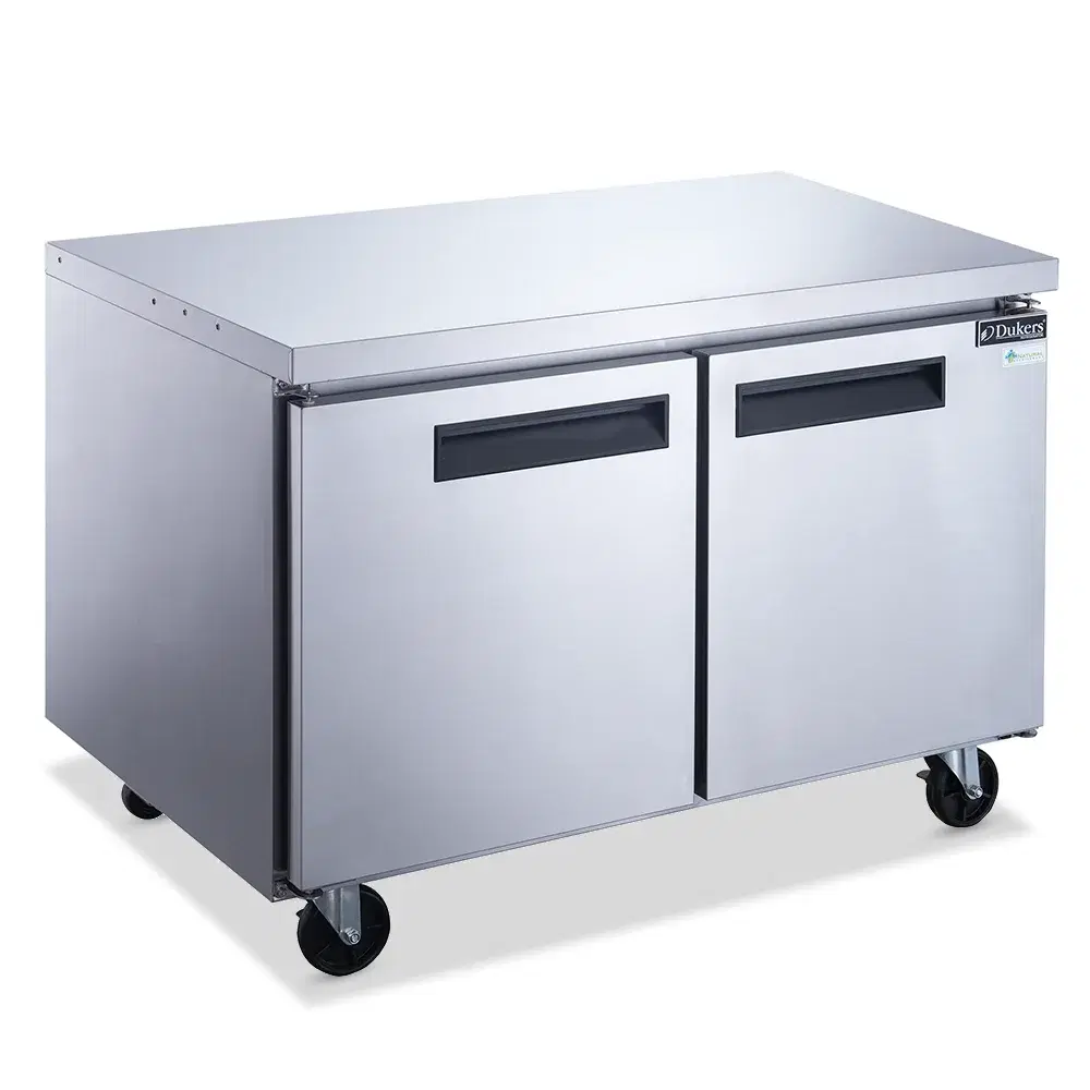 Dukers DUC60F 60" Undercounter Freezer, 2 Doors, Stainless Steel, 5 Year Compressor Warranty