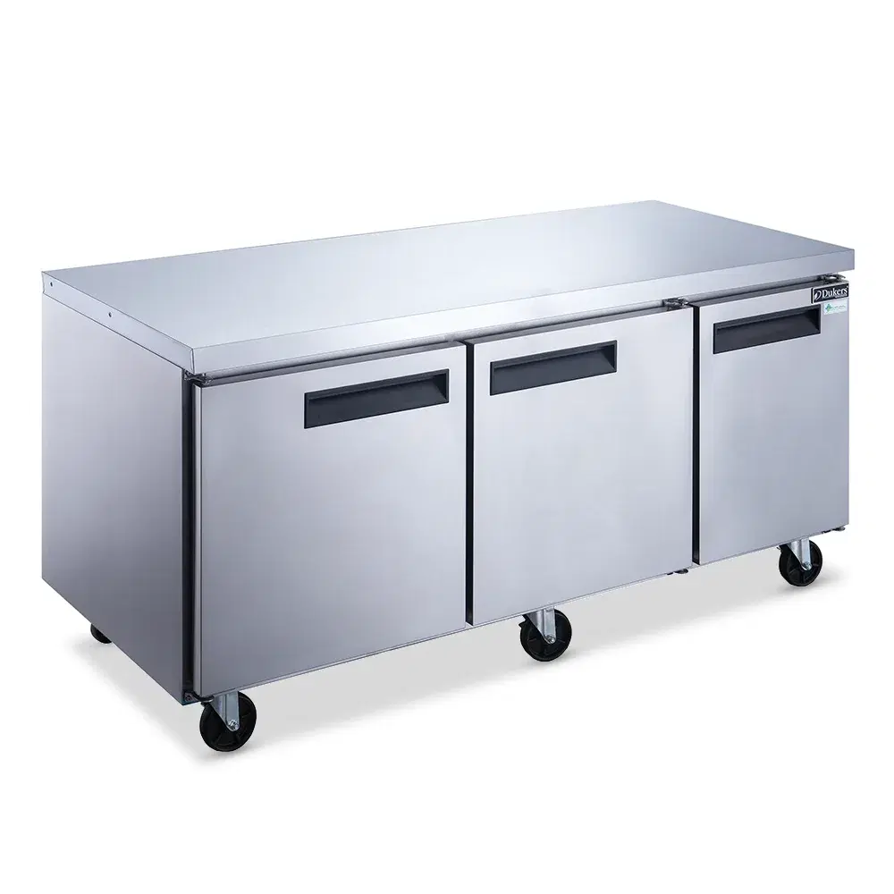 Dukers DUC72F 72" Undercounter Freezer, 3 Doors, Stainless Steel, 5 Year Compressor Warranty