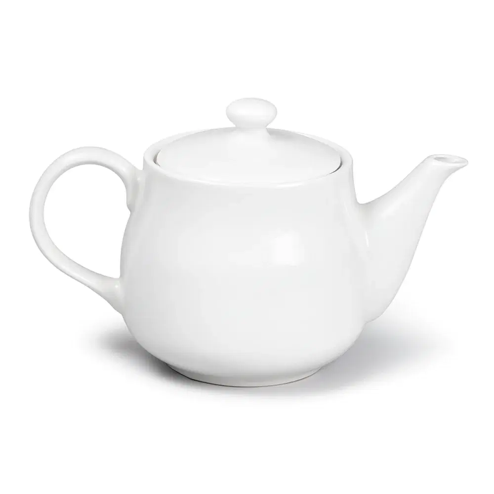 Furtino England 13.5 oz Finesse Round Coffee Pot, Chinaware, White