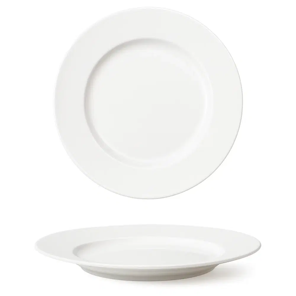 Furtino England 13" Finesse Round Plate, Chinaware, White