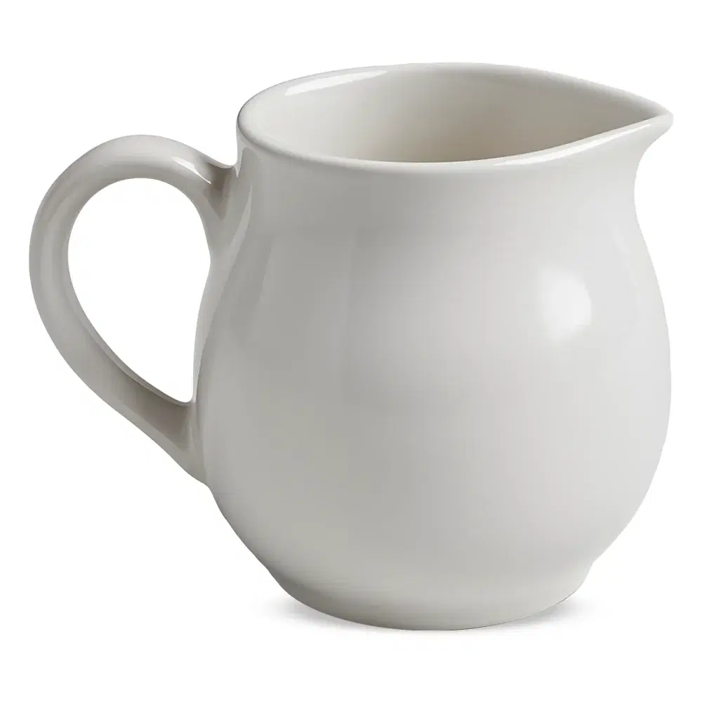 Furtino England 7.7 oz Finesse Round Creamer, Chinaware, White