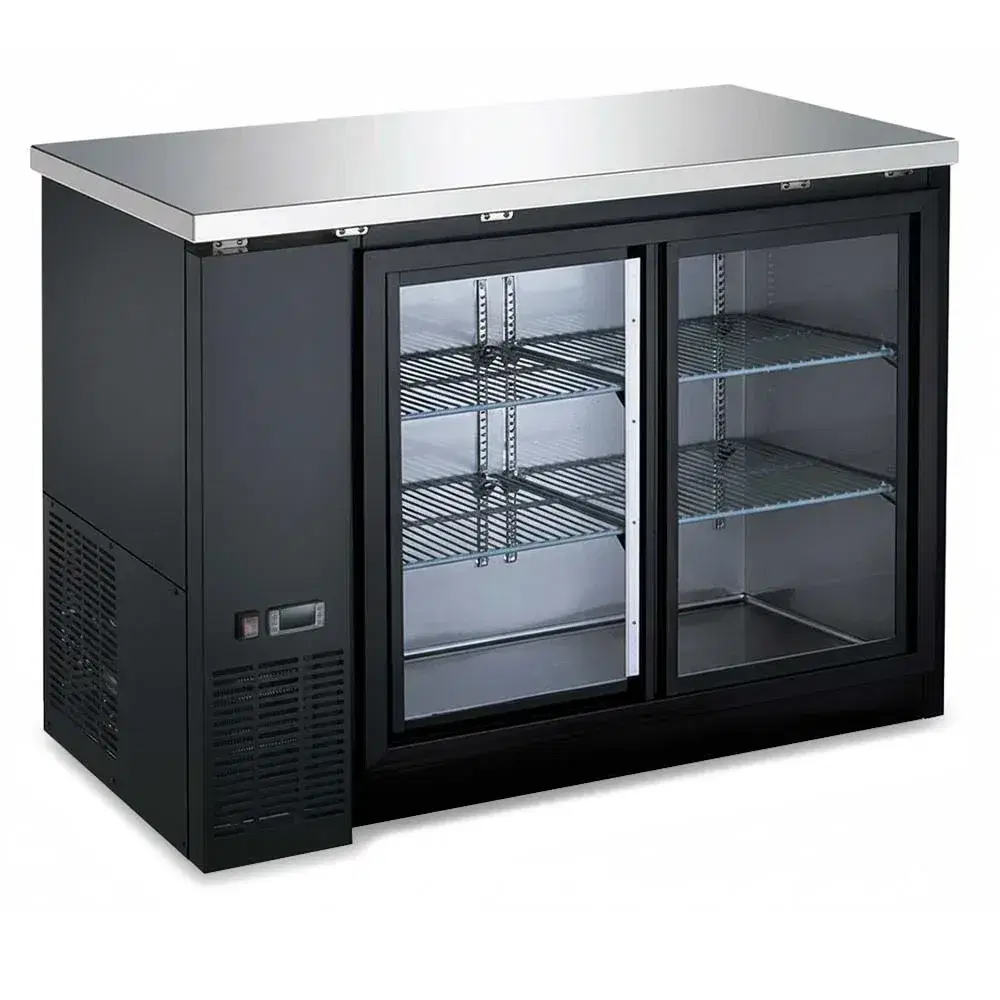 IceVault Series 48 4/5" Back Bar Cooler, 2 Sliding Glass Doors, 1 Year Warranty