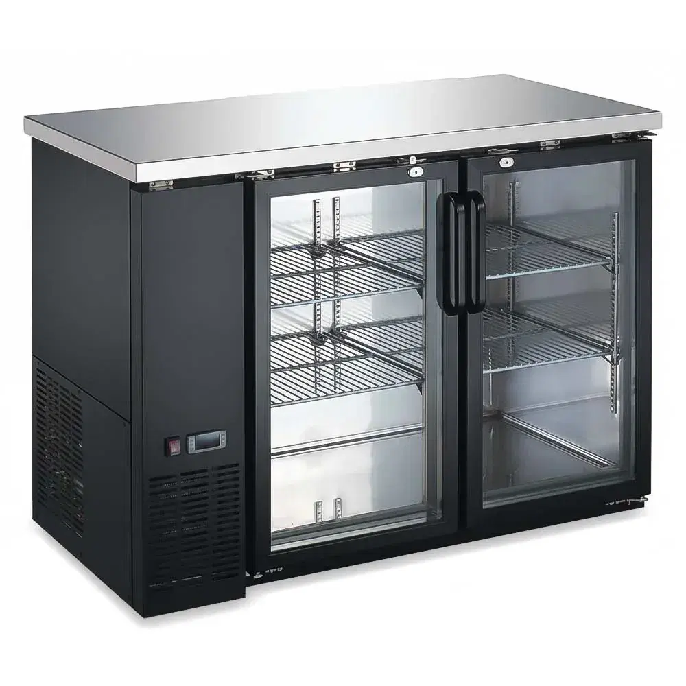 IceVault Series 48 4/5" Back Bar Cooler, 2 Swing Glass Doors, 1 Year Warranty