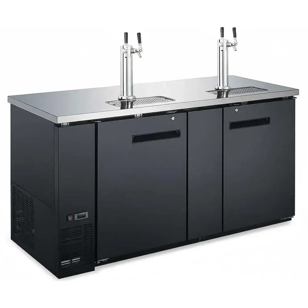 IceVault Series 69" Kegerator / Beer Dispenser, 2 Solid Doors, 1 Year Warranty