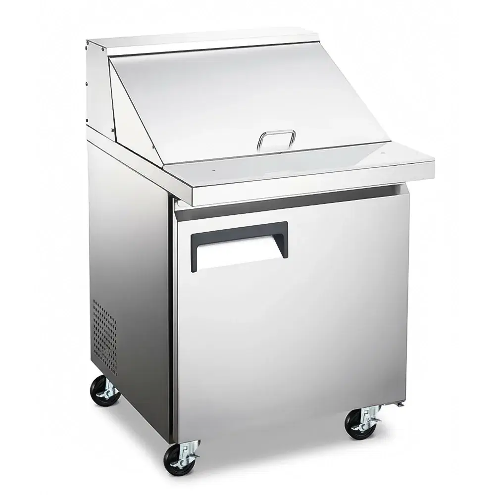 IceVault Series 27 1/2" Mega Top Sandwich and Salad Prep Table, Holds 12 Pans, 1 Year Warranty