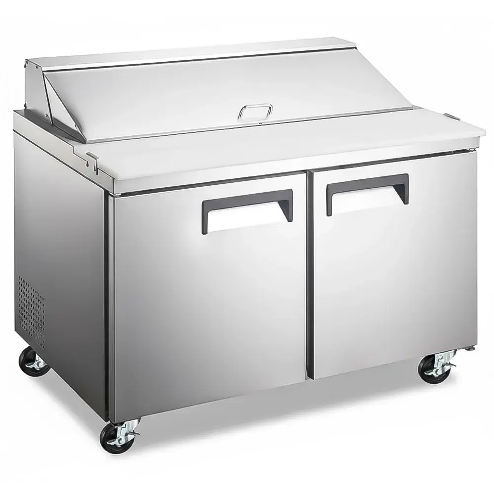 IceVault Series 60 1/5" Mega Top Sandwich and Salad Prep Table, Holds 24 Pans, 1 Year Warranty