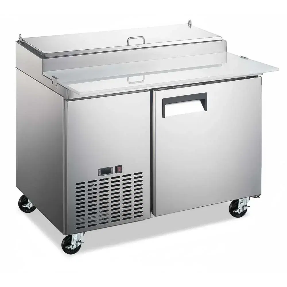 IceVault Series 50" Pizza Prep Table with 1 Door, Holds 6 Pans, 1 Year Warranty
