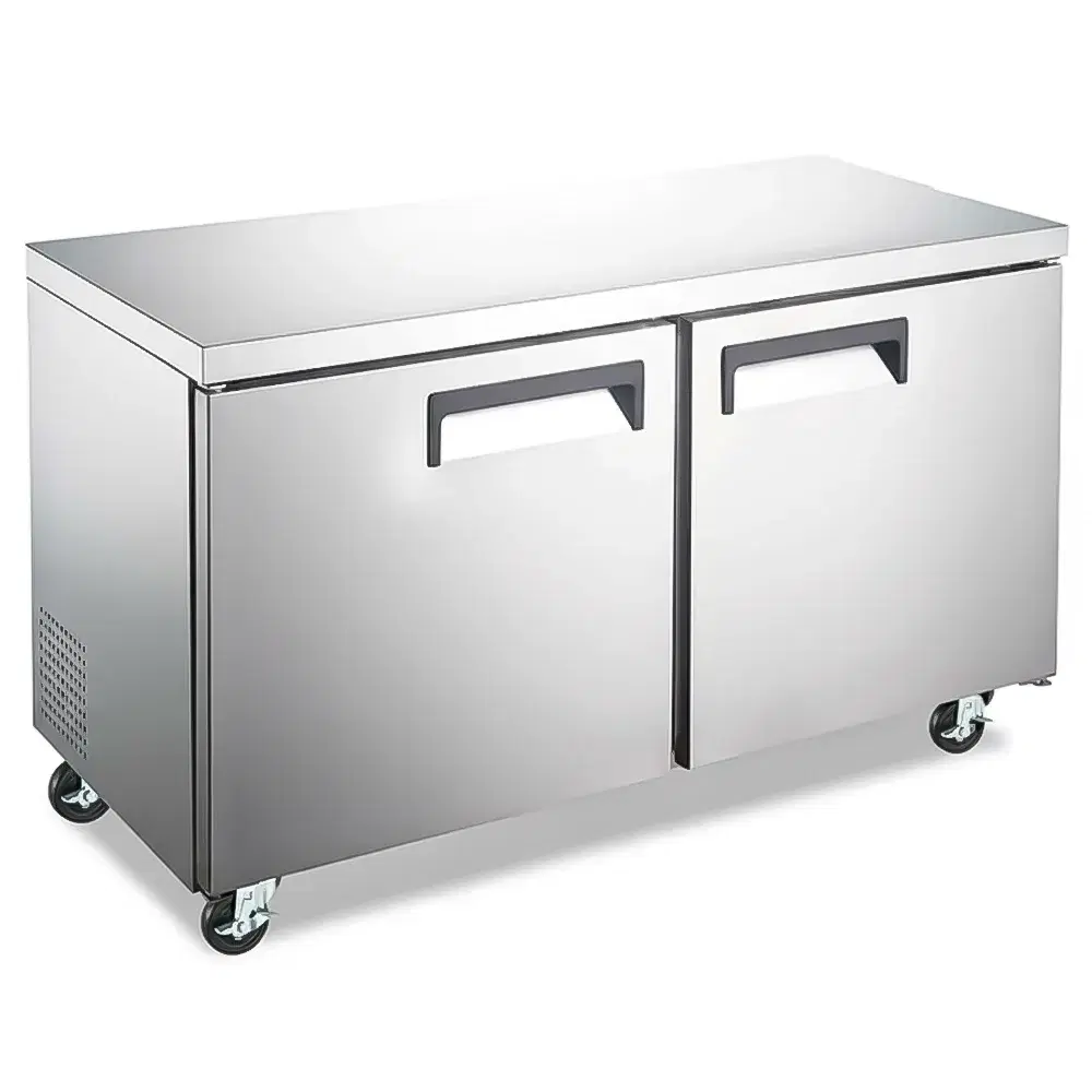 IceVault Series 60" Undercounter Freezer, 2 Doors, Stainless Steel, 1 Year Warranty