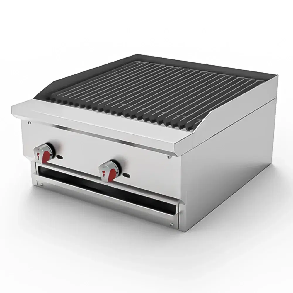 KitchenCore Series 24" Charbroiler with 2 Burners, Liquid Propane, 70,000 BTU