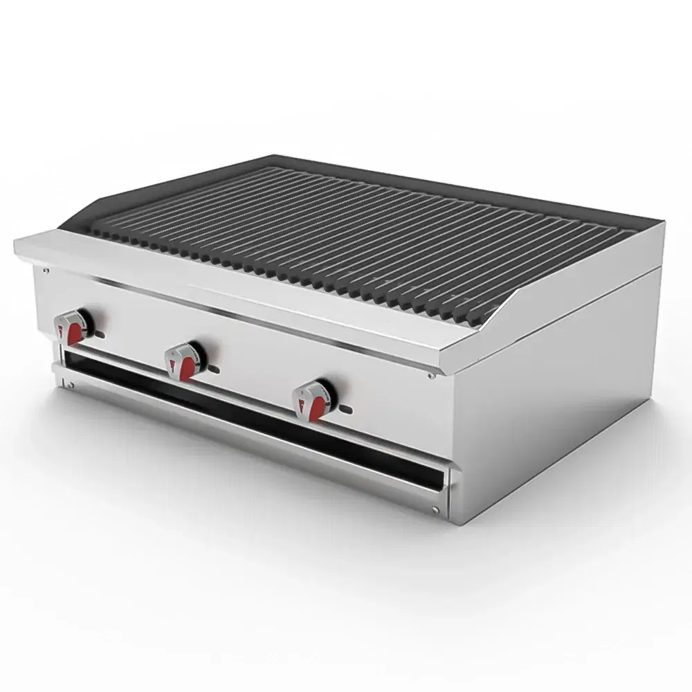 KitchenCore Series 36" Charbroiler with 3 Burners, Liquid Propane, 105,000 BTU