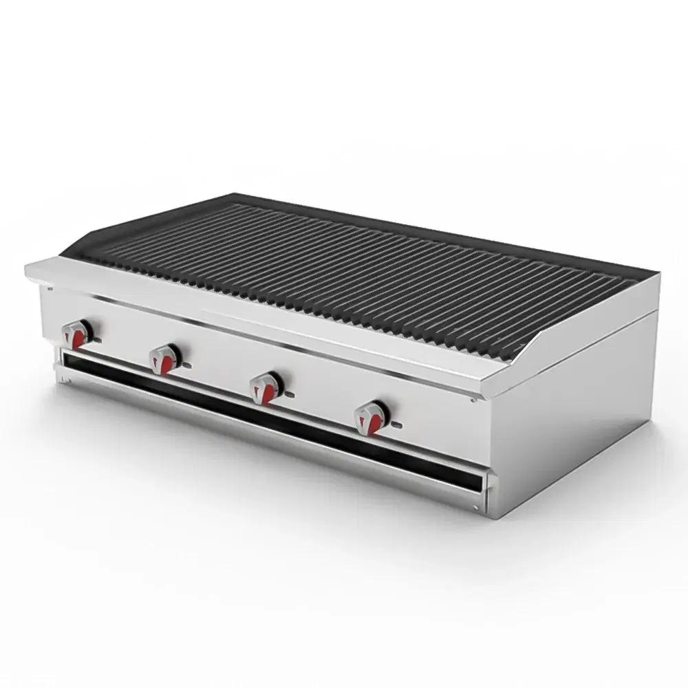 KitchenCore Series 48" Charbroiler with 4 Burners, Liquid Propane, 140,000 BTU