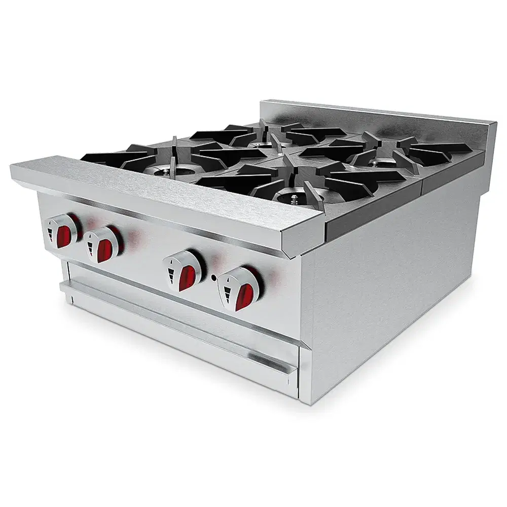 KitchenCore Series 24" Countertop Hotplate, 4, Burners, Liquid Propane, 105,200 BTU