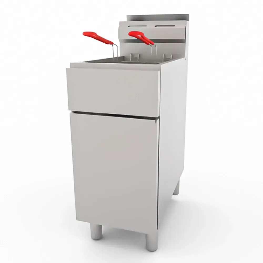 KitchenCore Series Commercial Gas Fryer, Natural Gas, 40 lbs Oil Capacity, 105,000 BTU, 1 Year Warranty