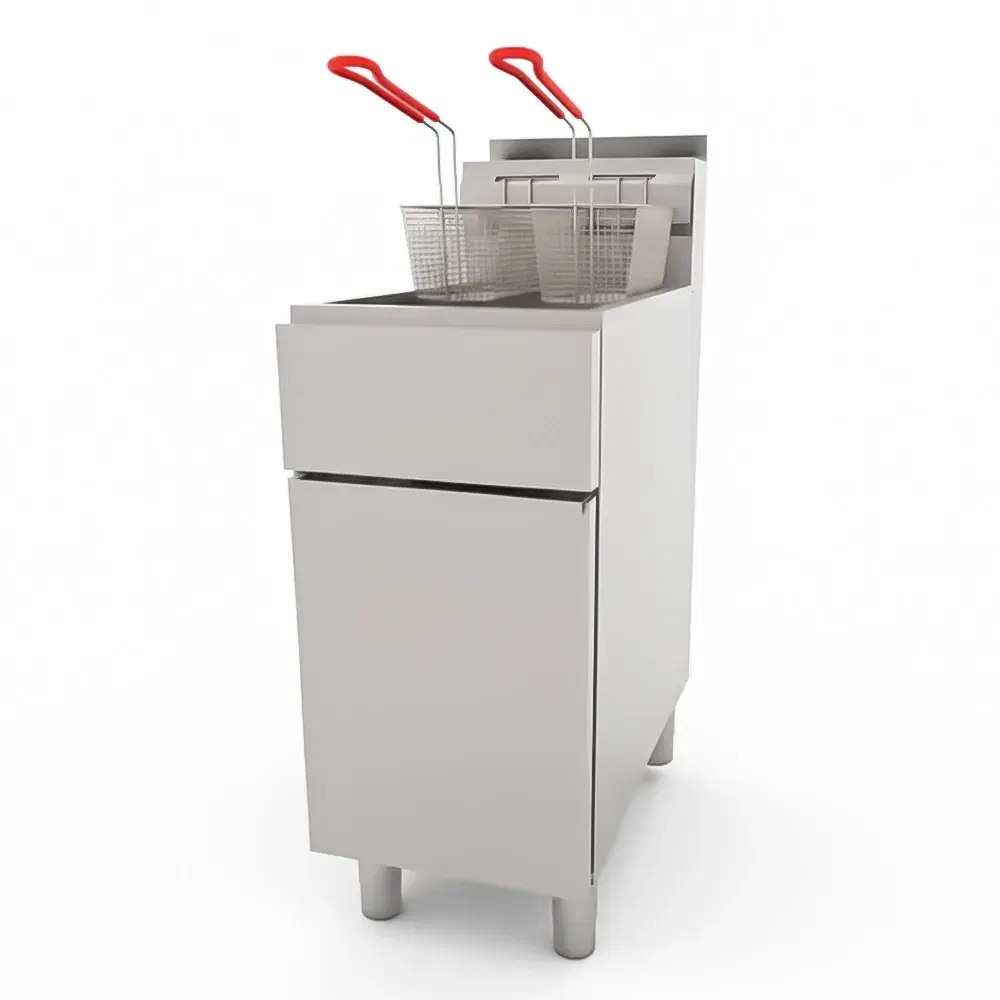KitchenCore Series Commercial Gas Fryer, Liquid Propane, 75 lbs Oil Capacity, 175,000 BTU, 1 Year Warranty