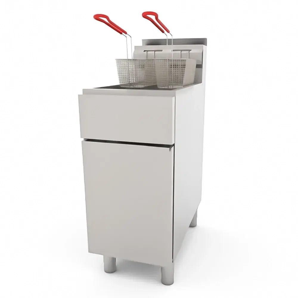 KitchenCore Series Commercial Gas Fryer, Natural Gas, 75 lbs Oil Capacity, 175,000 BTU, 1 Year Warranty