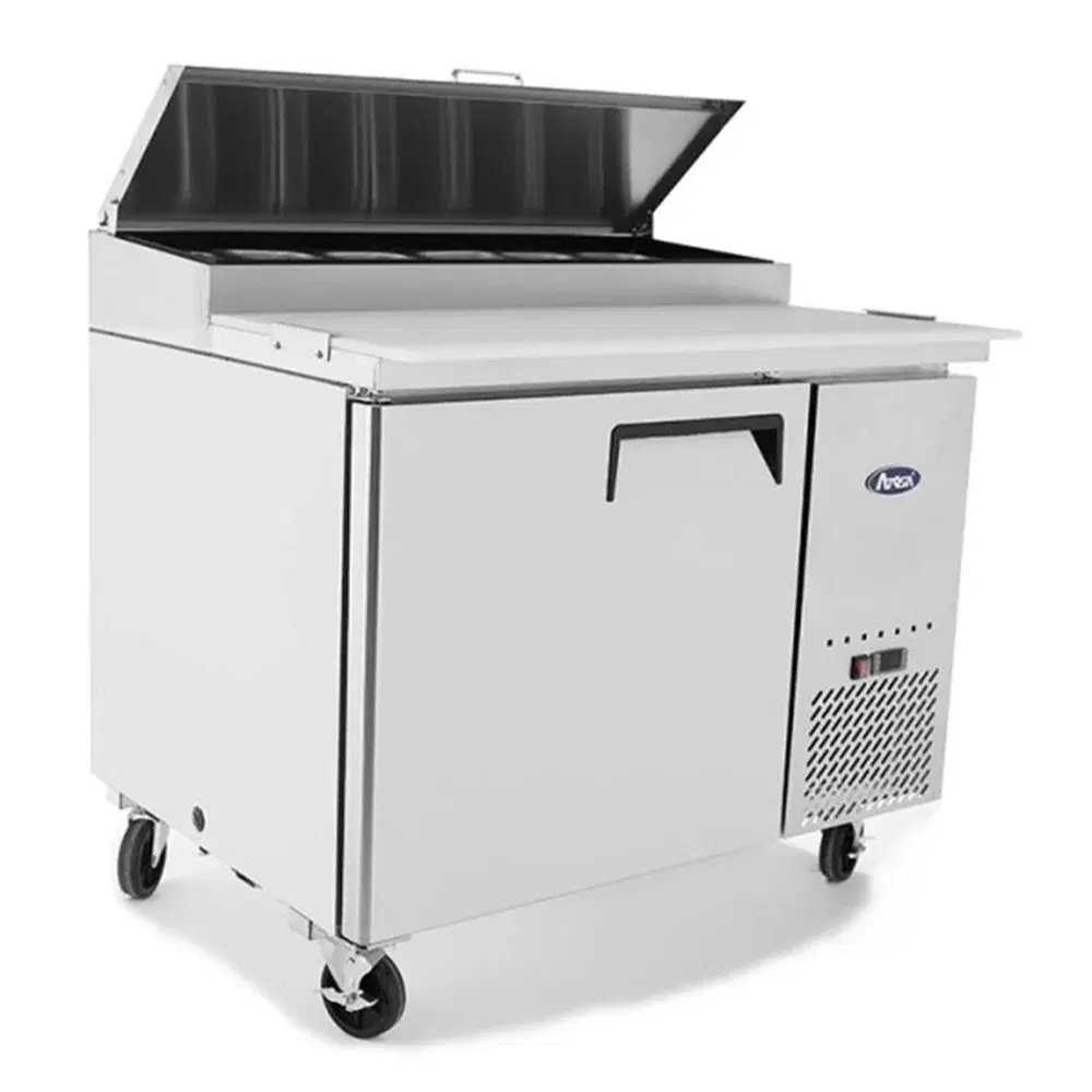 Atosa MPF8201GR 44" Pizza Prep Table, 6 Pans 9.7 Cu.Ft