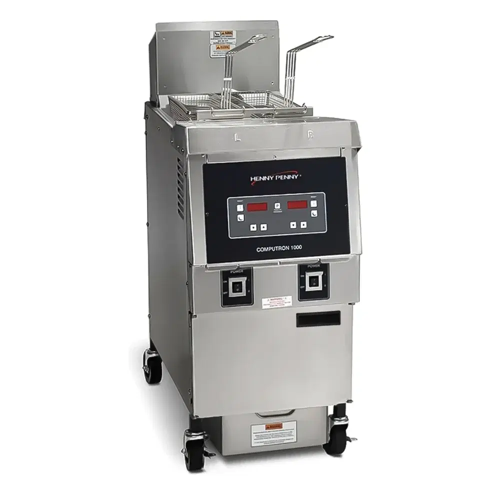 Henny Penny OFG321.04 17" Natural Gas Fryer, 65 lb Vat, Computron 1000 Controls, 85,000 BTU