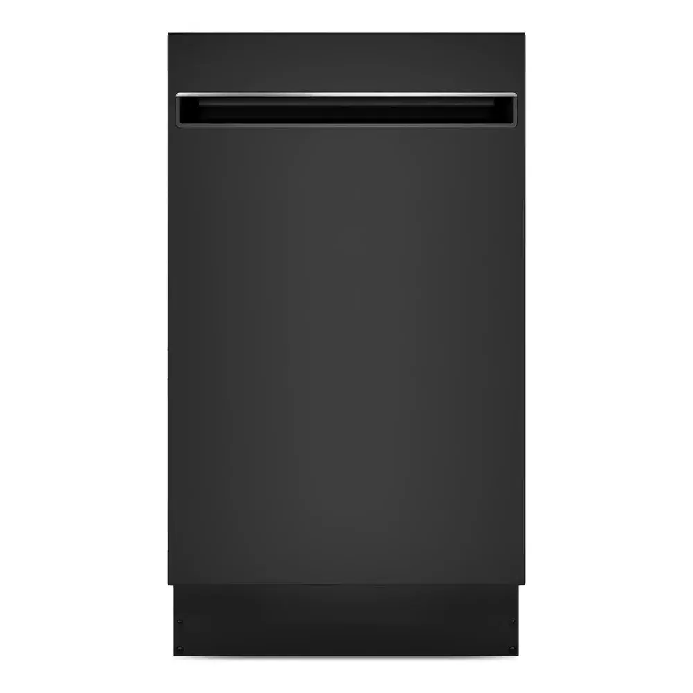 GE PDT145SGLBB 18" Dishwasher with Sanitize Cycle, ADA Compliant, Stainless Steel Interior, Black