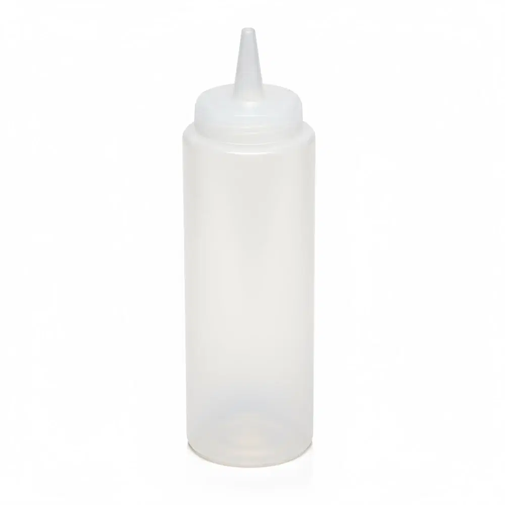 Thunder Group PLTHSB008C 8 oz Polyethylene Clear Squeeze, 1/Dozen