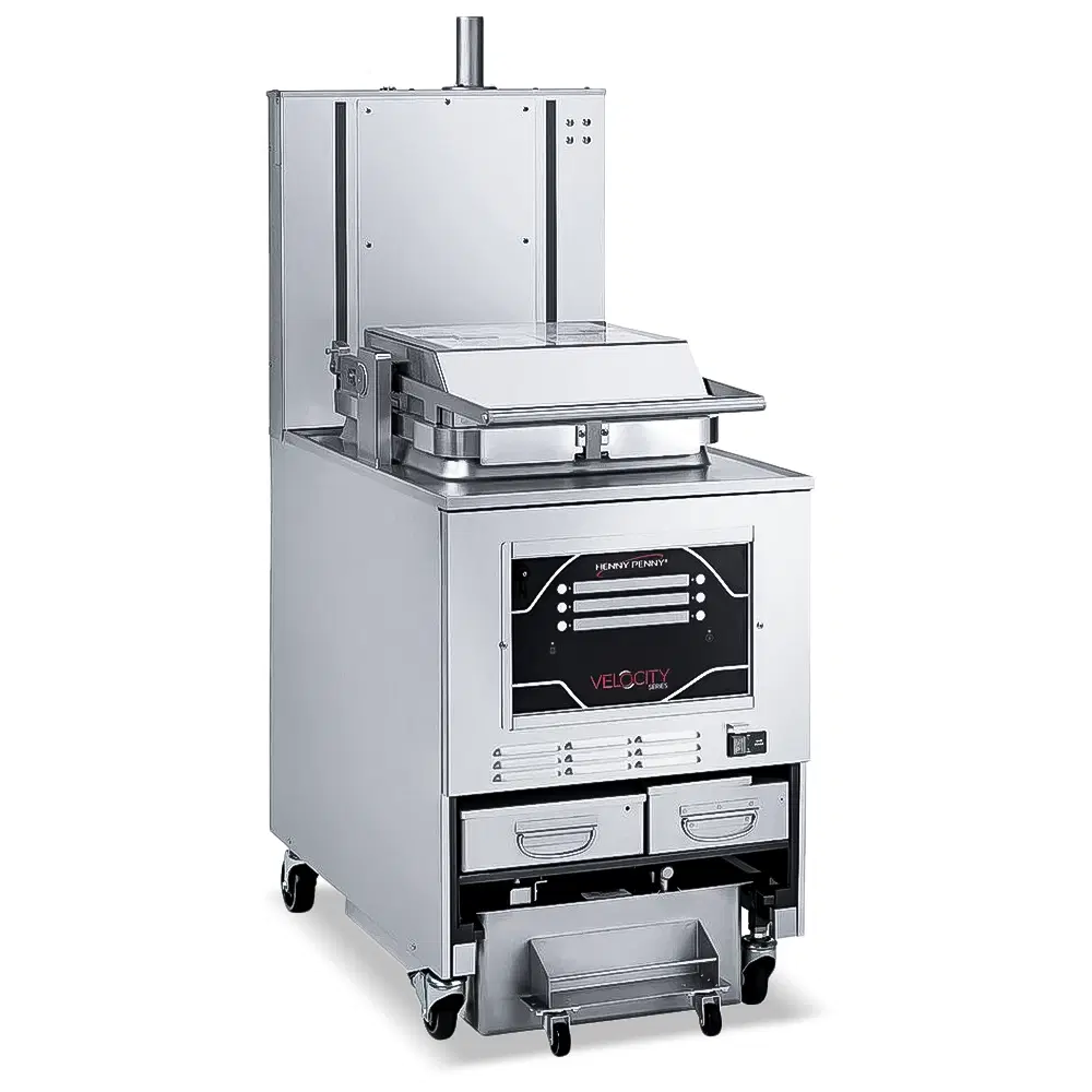 Henny Penny PXE100.09 24" Velocity Series 8-Head Electric Pressure Fryer, 75 lb Vat, 208V, 3 Phase