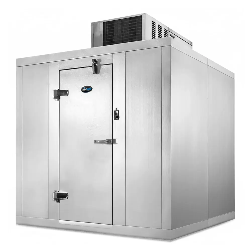 Amerikooler 6' x 6' Quick Ship Indoor Walk-In Cooler with Aluminum Floor & Top Mounted Refrigeration