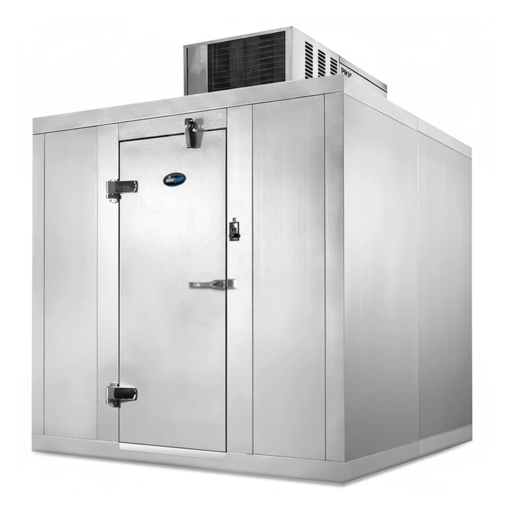Amerikooler 8' x 8' Quick Ship Indoor Walk-In Cooler with Aluminum Floor & Top Mounted Refrigeration