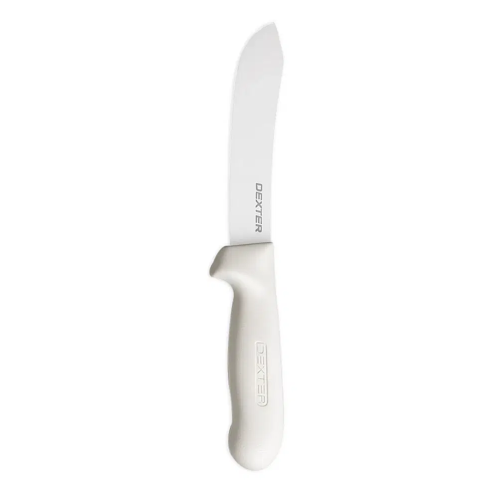Dexter Russell S112-6-PCP 6" Sani-Safe Butcher Knife with White Handle