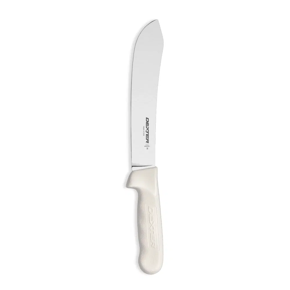 Dexter Russell S112-8 8" Sani-Safe Butcher Knife with White Handle