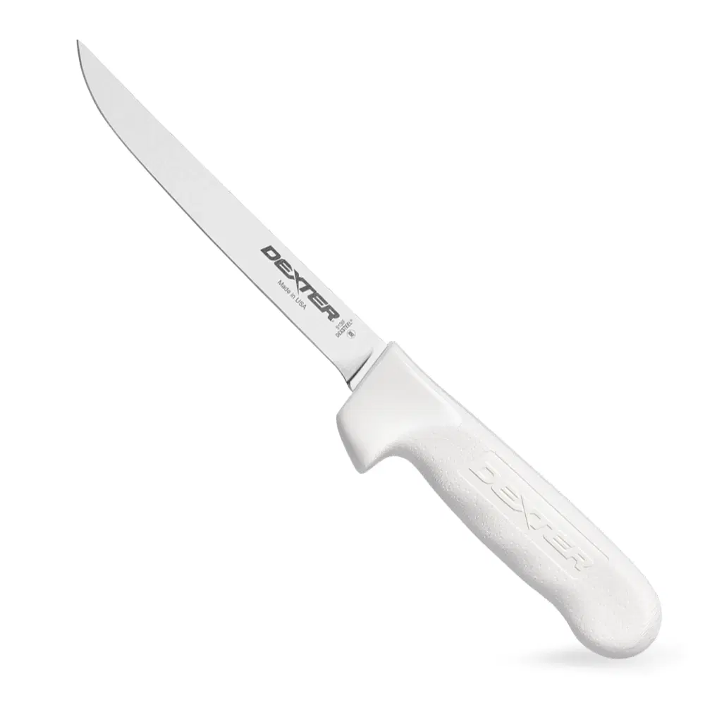 Dexter Russell S136F-PCP 6" Sani-Safe Flexible Boning Knife with White Handle