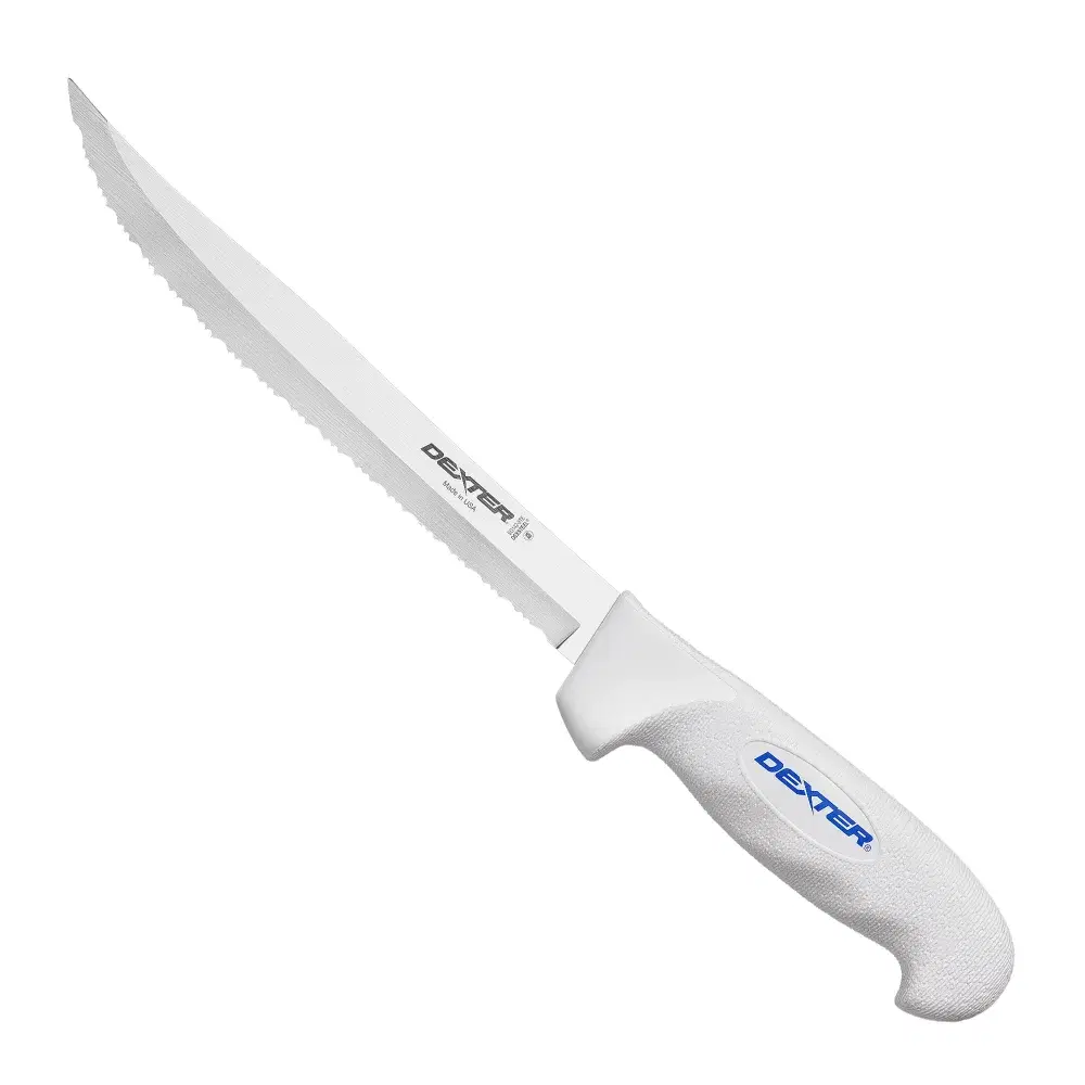 Dexter Russell SG142-8TE-PCP 8" SofGrip Tiger Edge Slicer - 24293